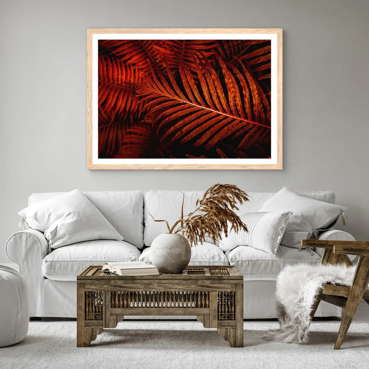 Een poster in een licht eiken lijst - De hitte van het leven - 91x61 cm