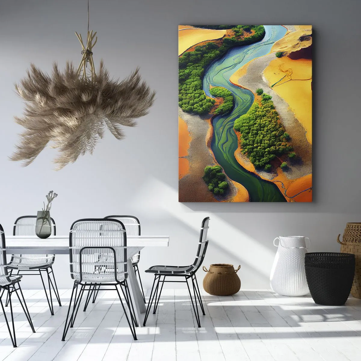 Schilderen op canvas - Levengevende rivier - 70x100 cm