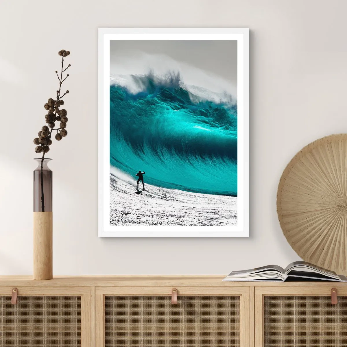 Poster in een witte lijst - Uitdaging aanvaard - 40x50 cm