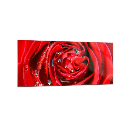 Schilderen op glas - In de dauwdruppels - 120x50 cm