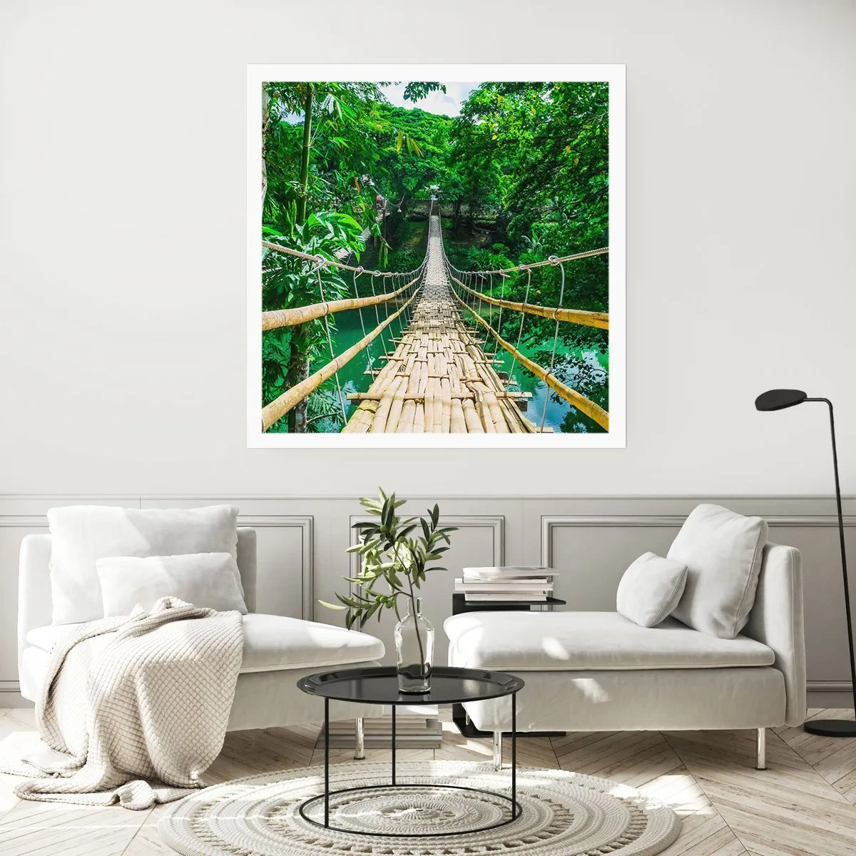 Poster - Apenbrug over de green - 50x50 cm