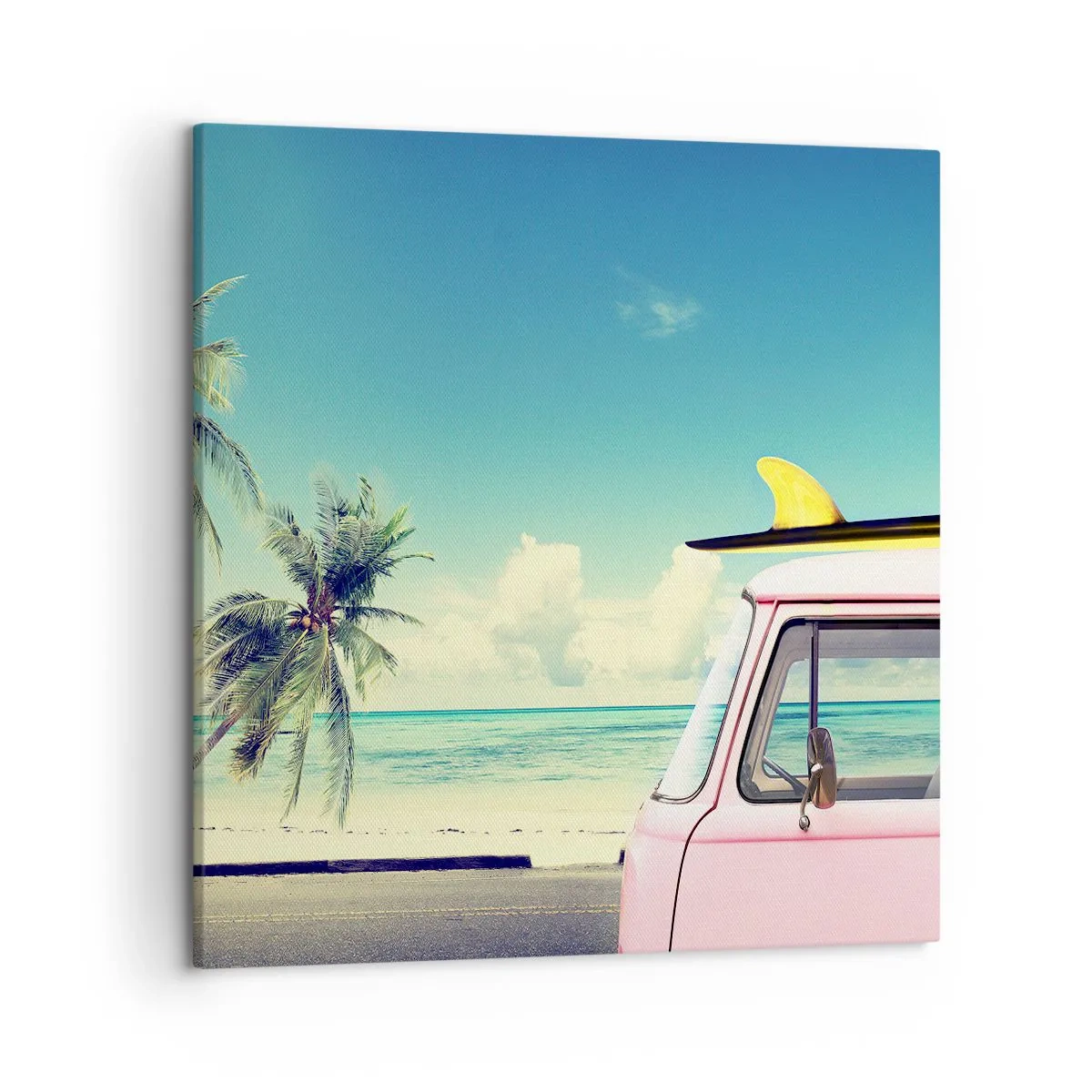 Schilderen op canvas - Tijd om aan je vakantie te beginnen. - 50x50 cm