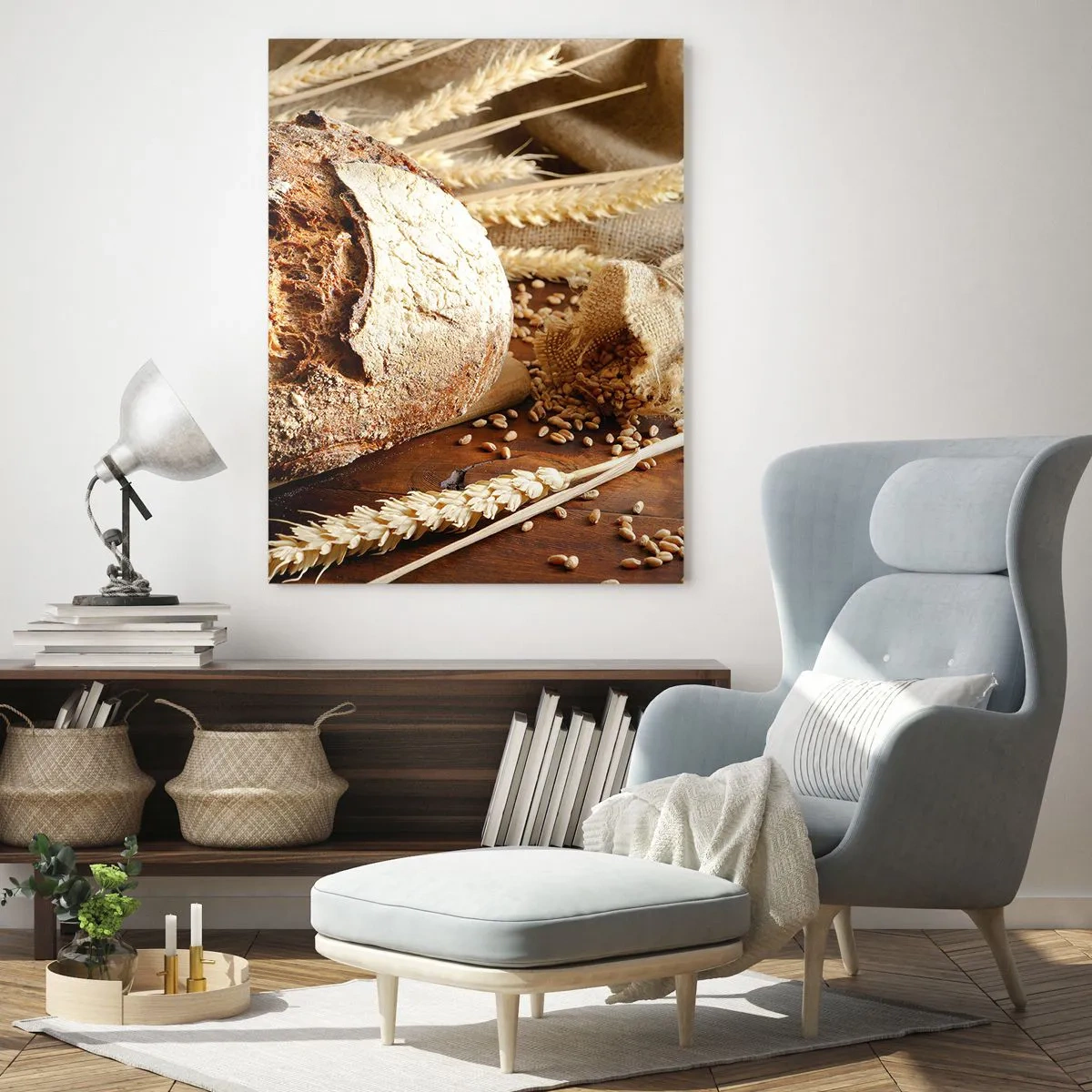 Schilderen op glas - Smakelijk, geurig, knapperig - 50x70 cm
