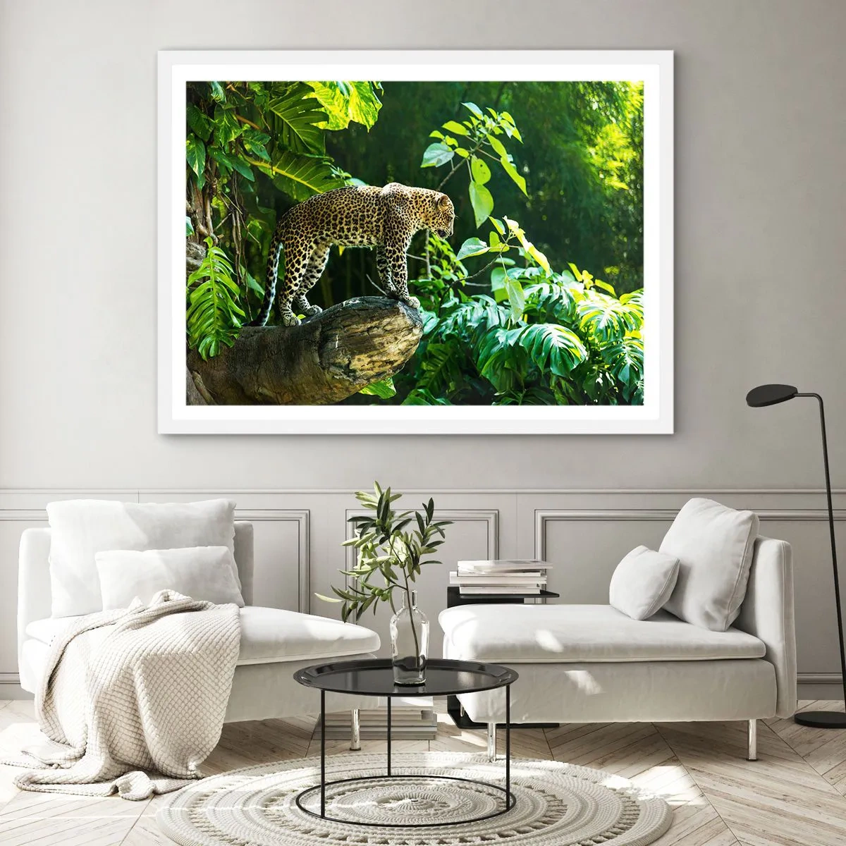Poster in een witte lijst - Op jacht? - 40x30 cm