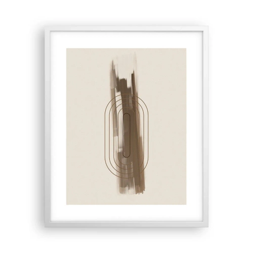 Poster in een witte lijst - Een briesje grijs - 40x50 cm