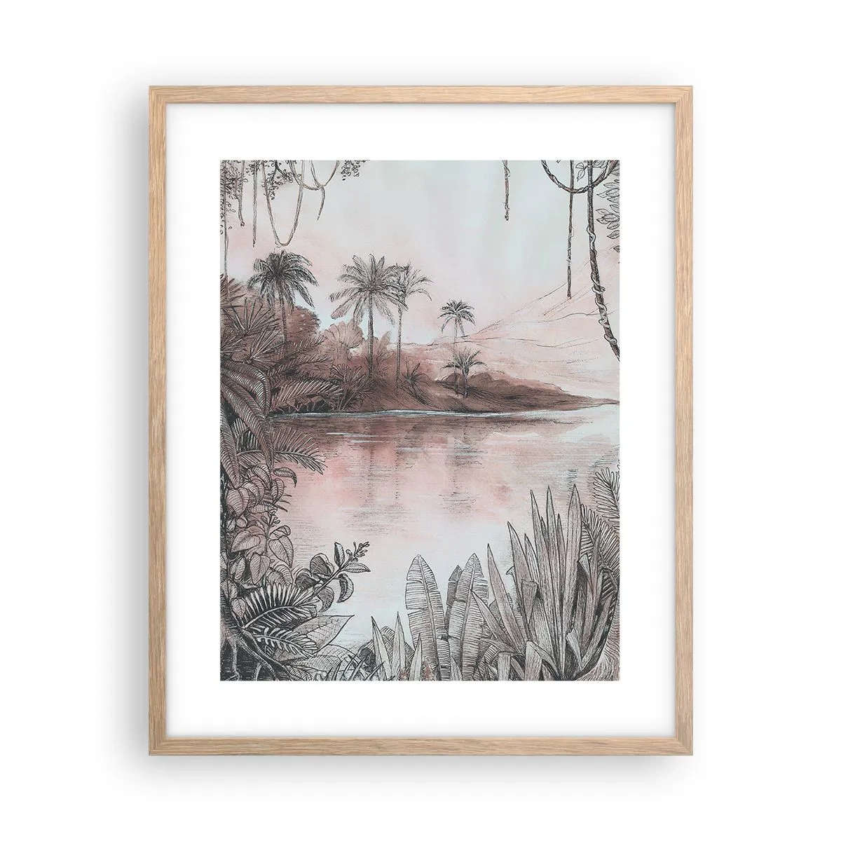 Een poster in een licht eiken lijst - Een 19e-eeuws ontdekkingsdagboek - 40x50 cm