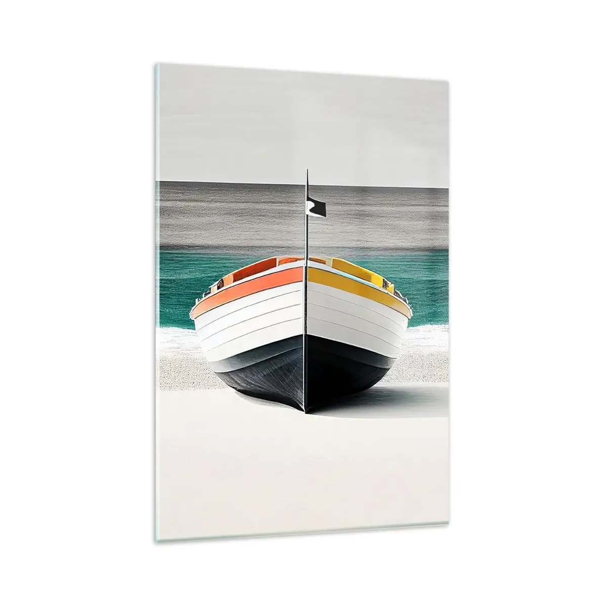 Schilderen op glas - Op zijn plaats - 80x120 cm