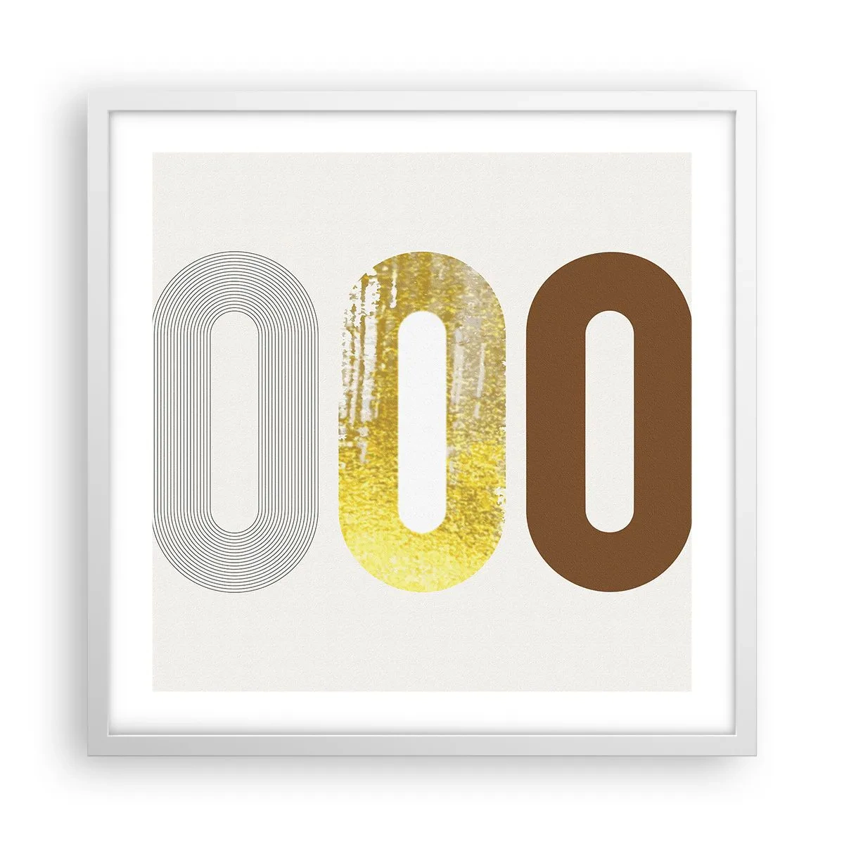 Poster in een witte lijst - Oooo! - 50x50 cm