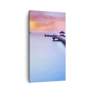 Schilderen op canvas - Een zee van rust tot aan de horizon - 45x80 cm