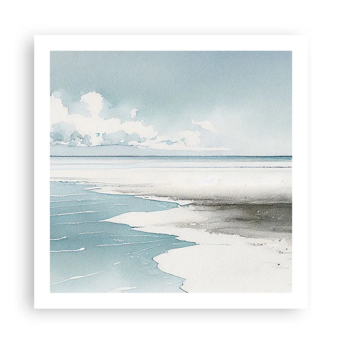 Poster - Zachte vloed - 60x60 cm