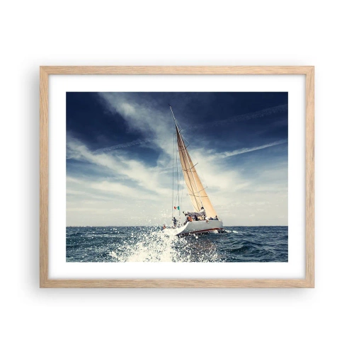 Een poster in een licht eiken lijst - Ze halen ons niet in! - 50x40 cm