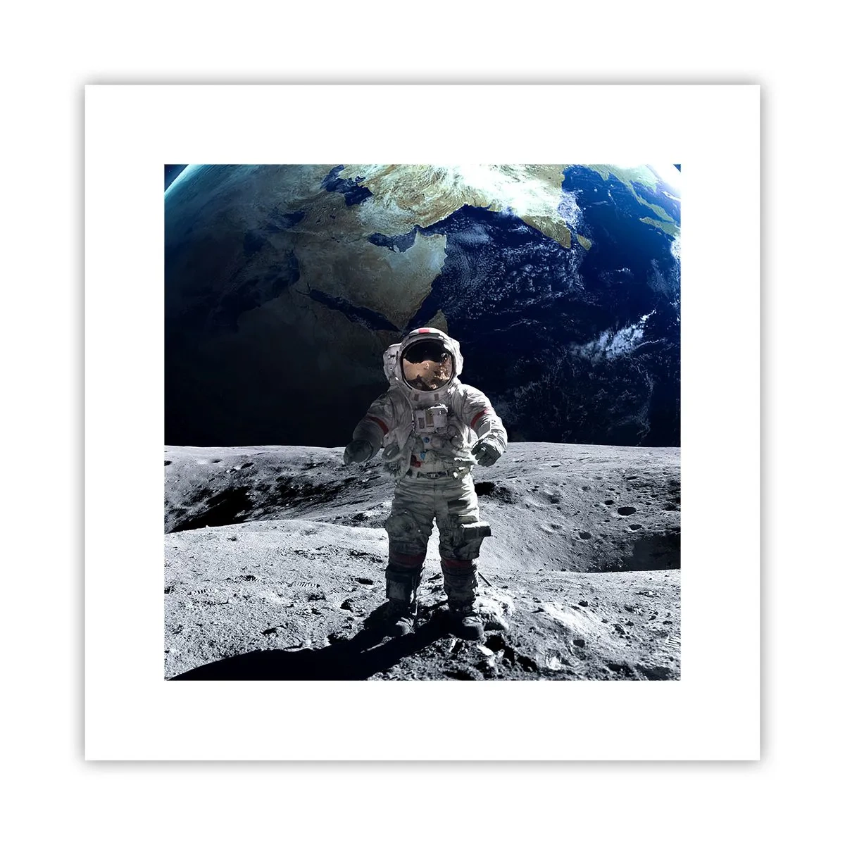 Poster - Groetjes van de maan - 30x30 cm