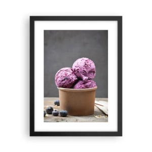 Poster in een zwarte lijst - Zoetheid en kou - 30x40 cm