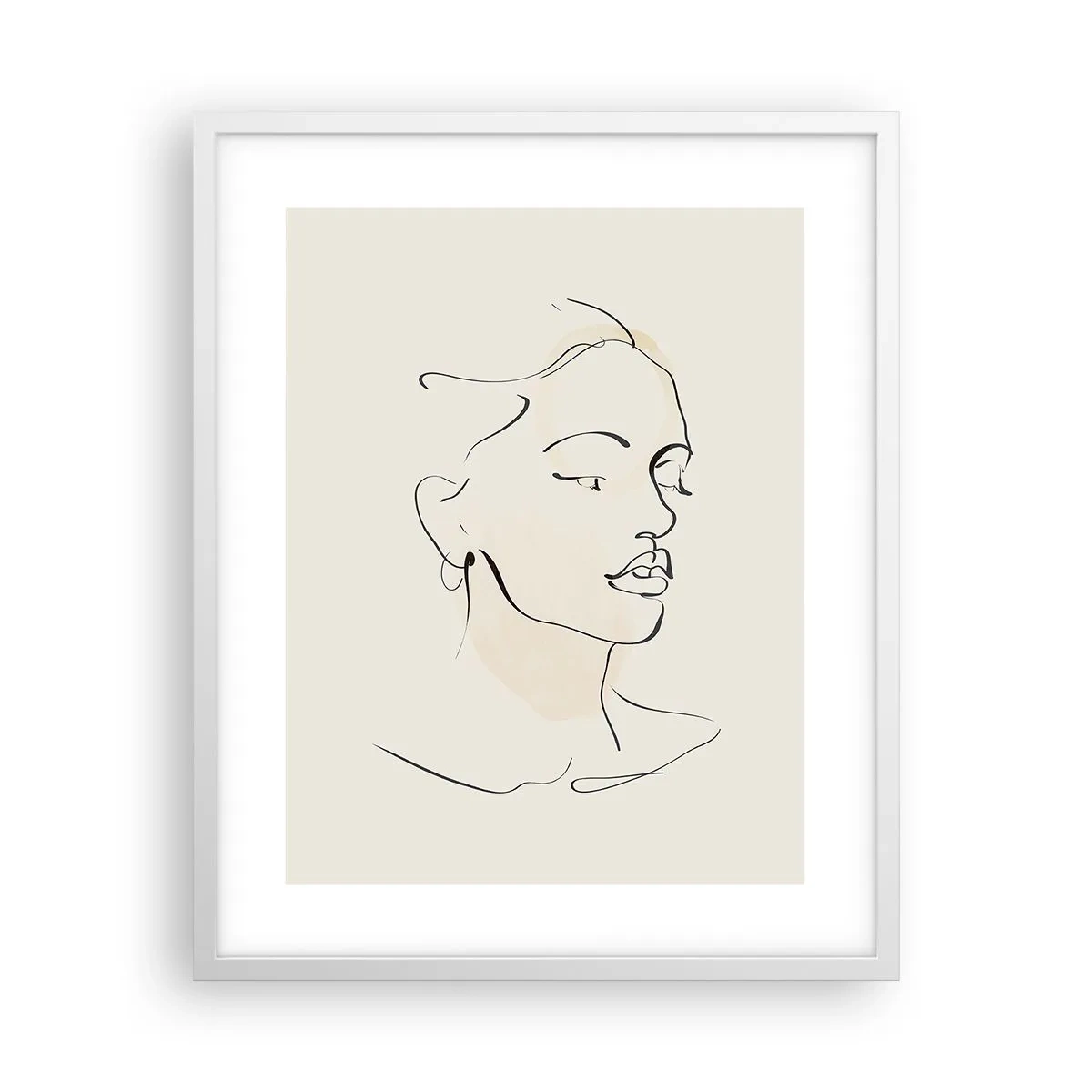 Poster in een witte lijst - Een bepaalde lijn - 40x50 cm