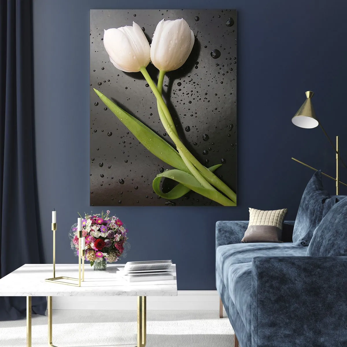 Schilderen op glas - Lente weefsel - 50x70 cm