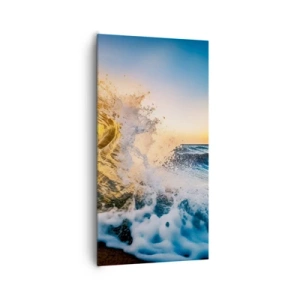 Schilderen op canvas - Plezier in het zand - 65x120 cm