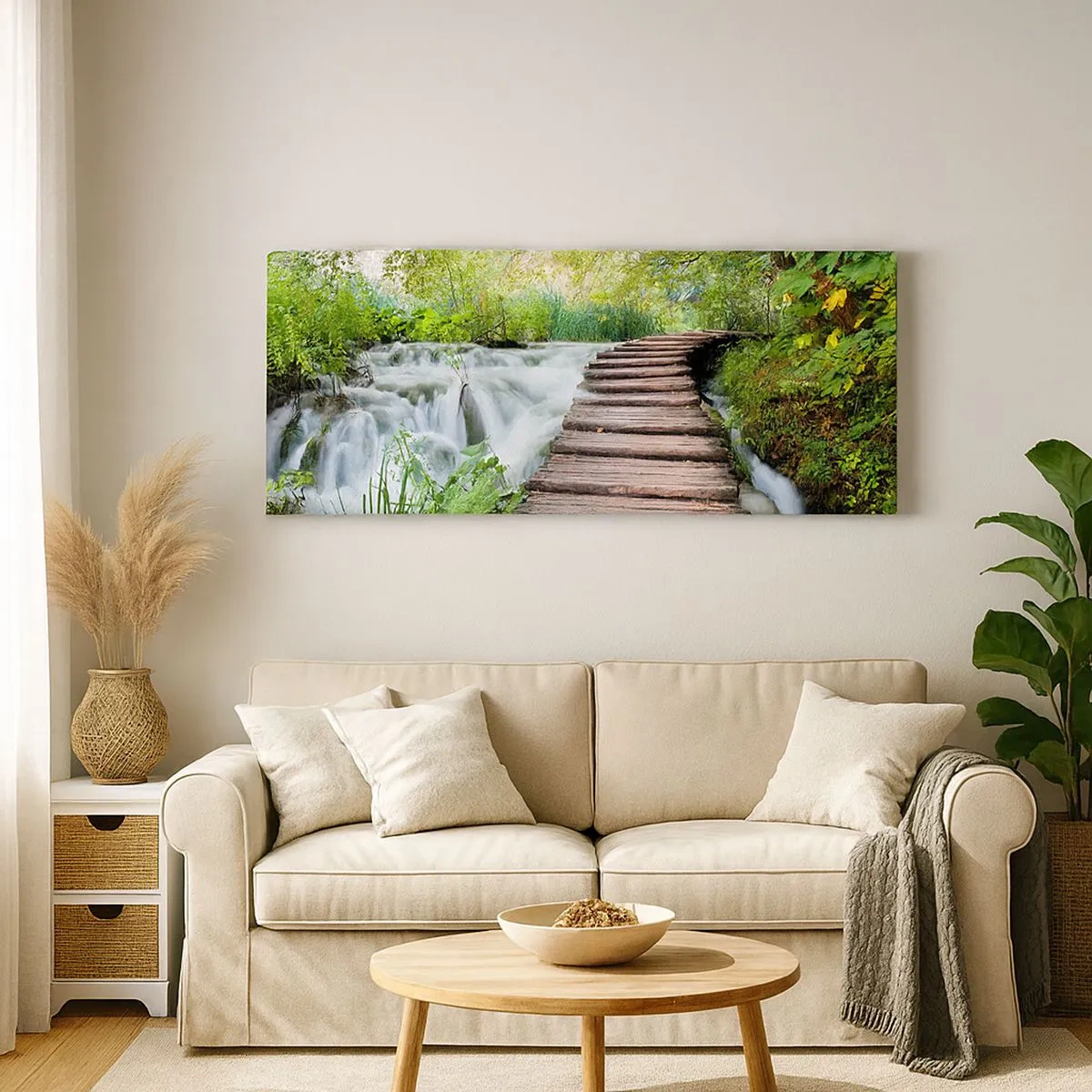 Schilderen op canvas - Geen stilstaand water - 100x40 cm