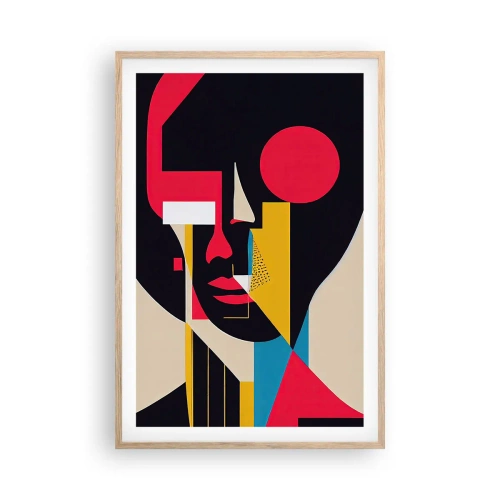 Een poster in een licht eiken lijst - Haar innerlijke wereld - 61x91 cm