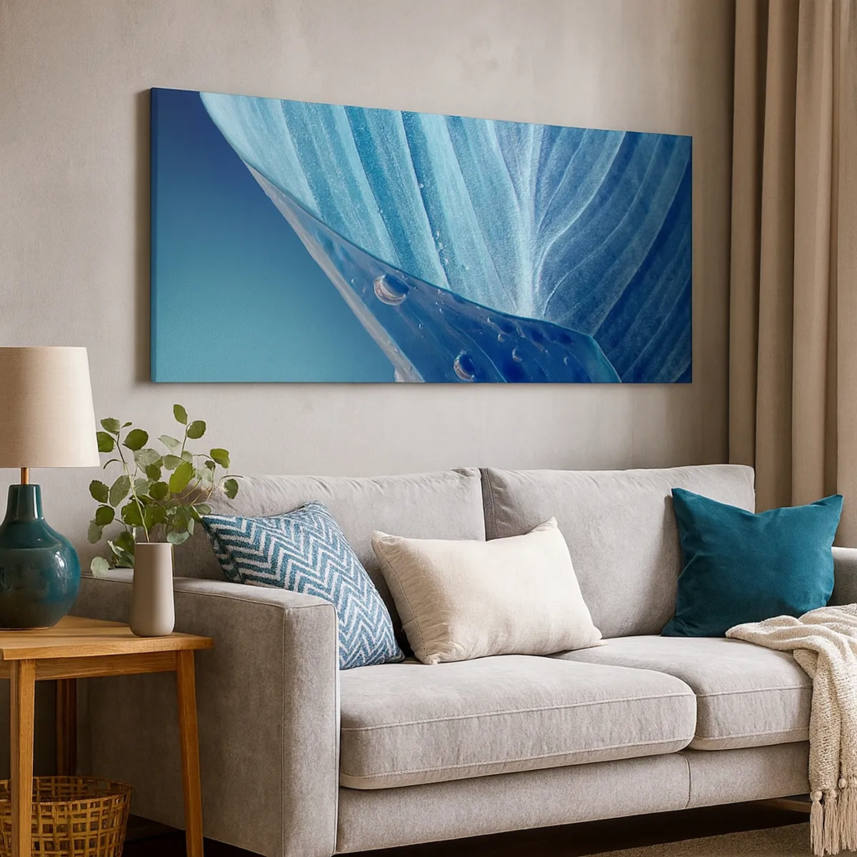 Schilderen op canvas - Verborgen druppels blauw - 30x30 cm