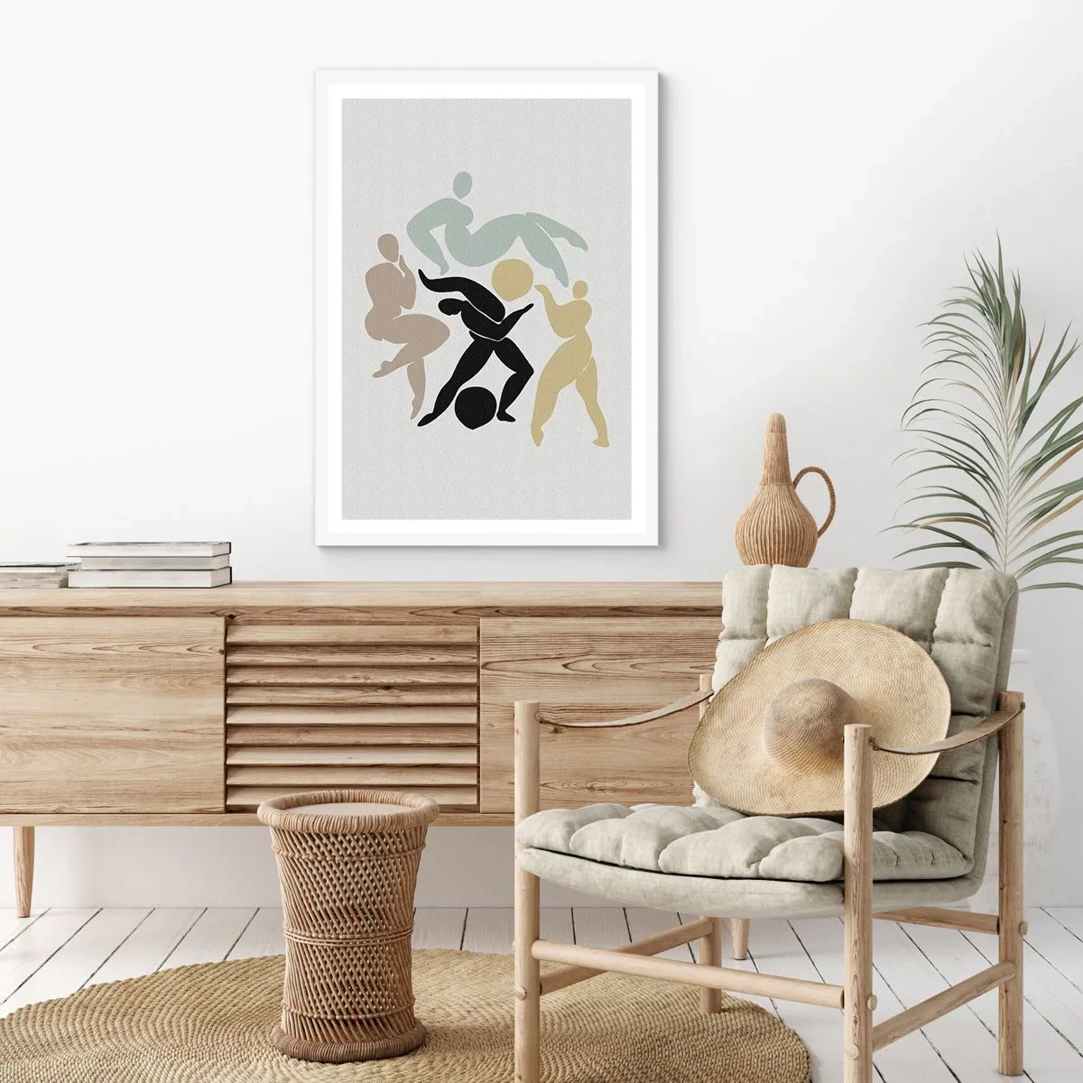 Poster in een witte lijst - Beweging voor gezondheid en schoonheid - 50x70 cm