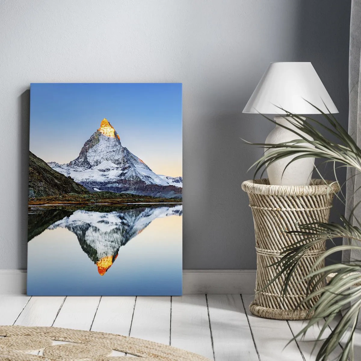 Schilderen op canvas - Twee werelden - 80x120 cm