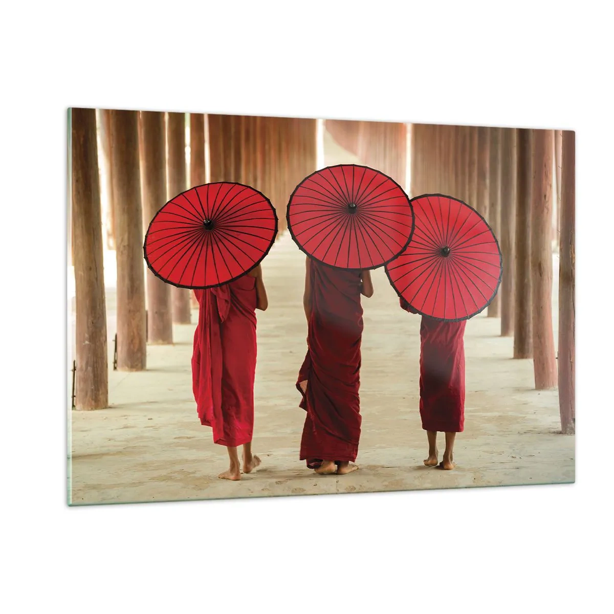 Schilderen op glas - Op weg naar het Zuivere Land - 120x80 cm