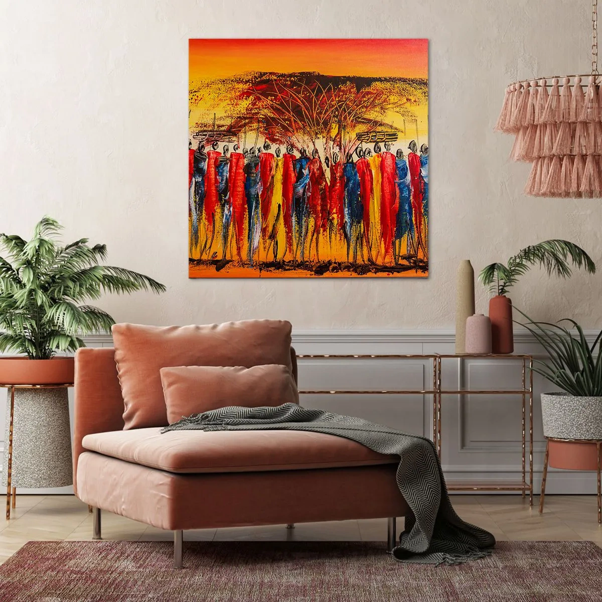 Schilderen op canvas - Daar, daar, daar gaan ze - 30x30 cm
