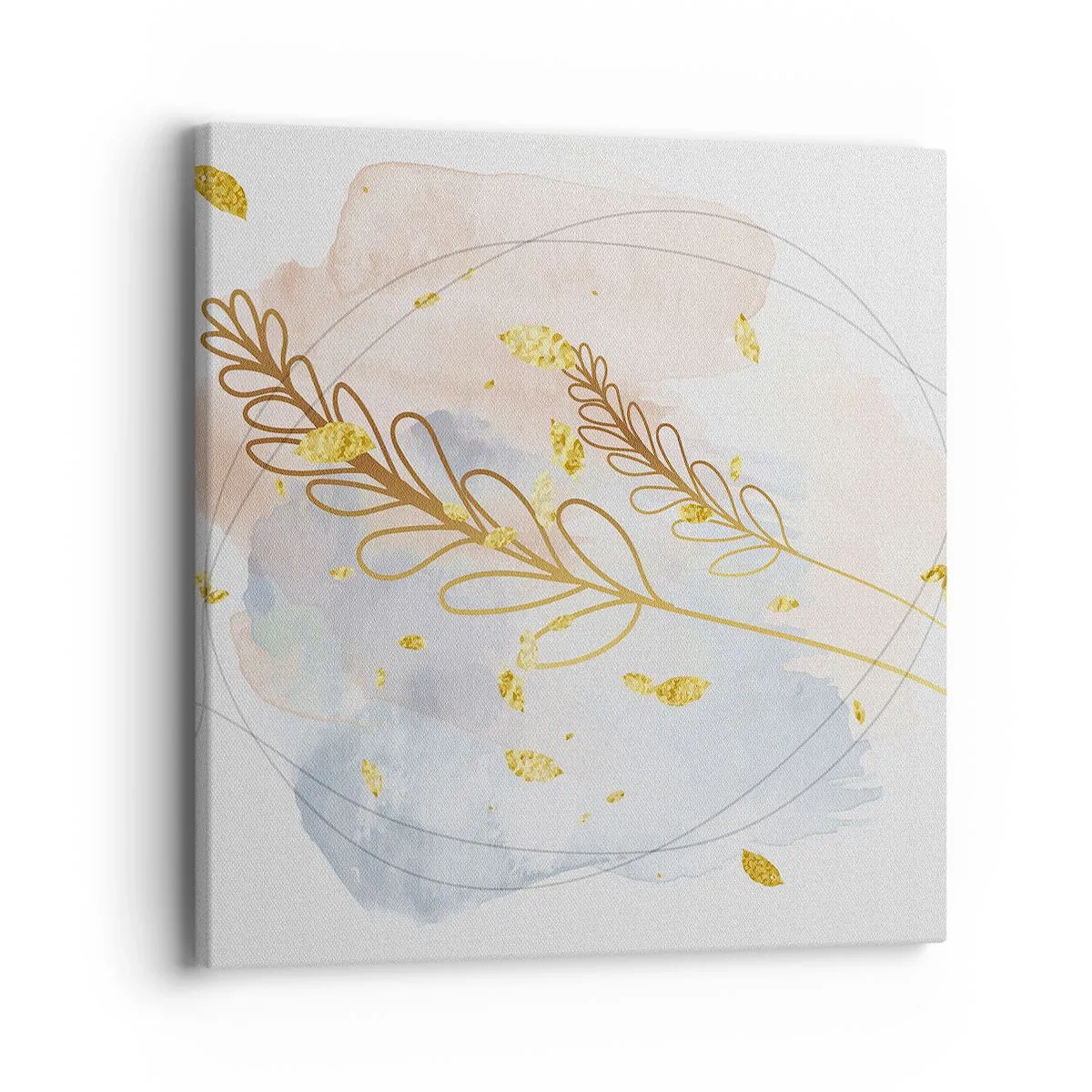 Schilderen op canvas - Gouden explosie - 40x40 cm