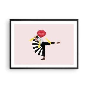 Poster in een zwarte lijst - Surrealistische pop-art - 70x50 cm