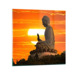 Schilderen op glas - Geen angst voor de wereld - 50x50 cm