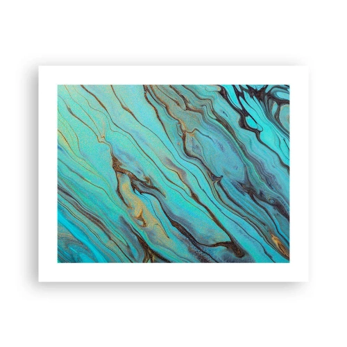 Poster - Turquoise vloed - 50x40 cm