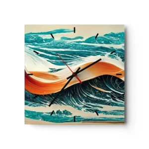 Wandklok - Klok - De droom van elke surfer - 40x40 cm