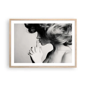Een poster in een licht eiken lijst - Luisteren naar zichzelf - 70x50 cm