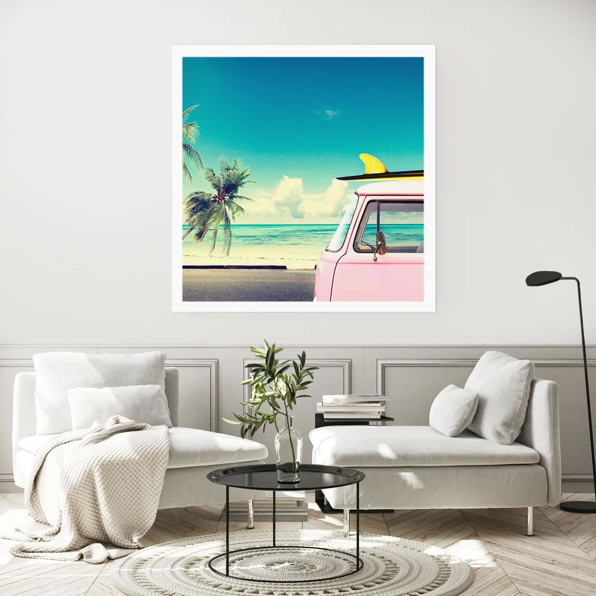 Poster - Tijd om aan je vakantie te beginnen. - 50x50 cm