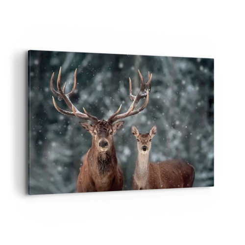 Schilderen op canvas - Heer van het bos met zijn vrouw - 100x70 cm