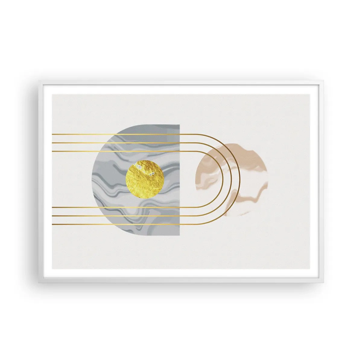 Poster in een witte lijst - Helderheid en schittering - 100x70 cm