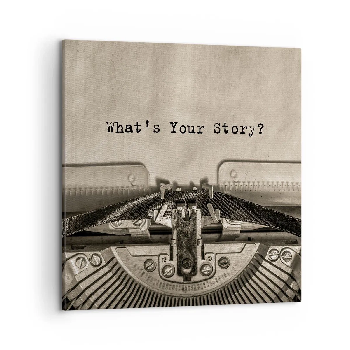 Schilderen op canvas - Vertel het mee - 50x50 cm