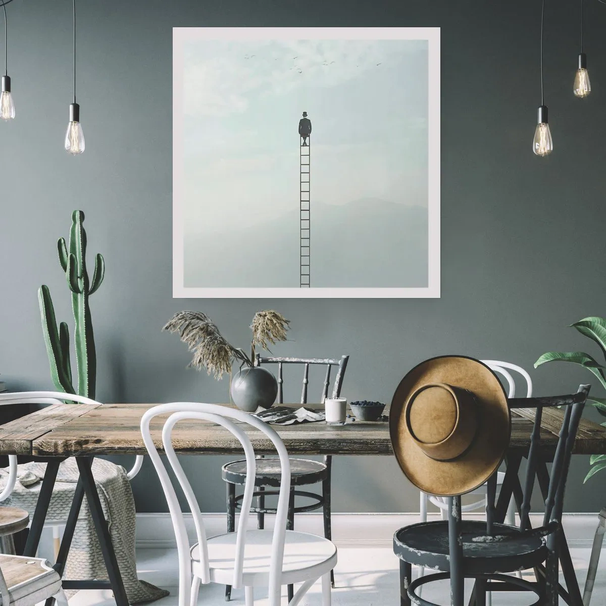 Poster - Stap verder op! - 30x30 cm