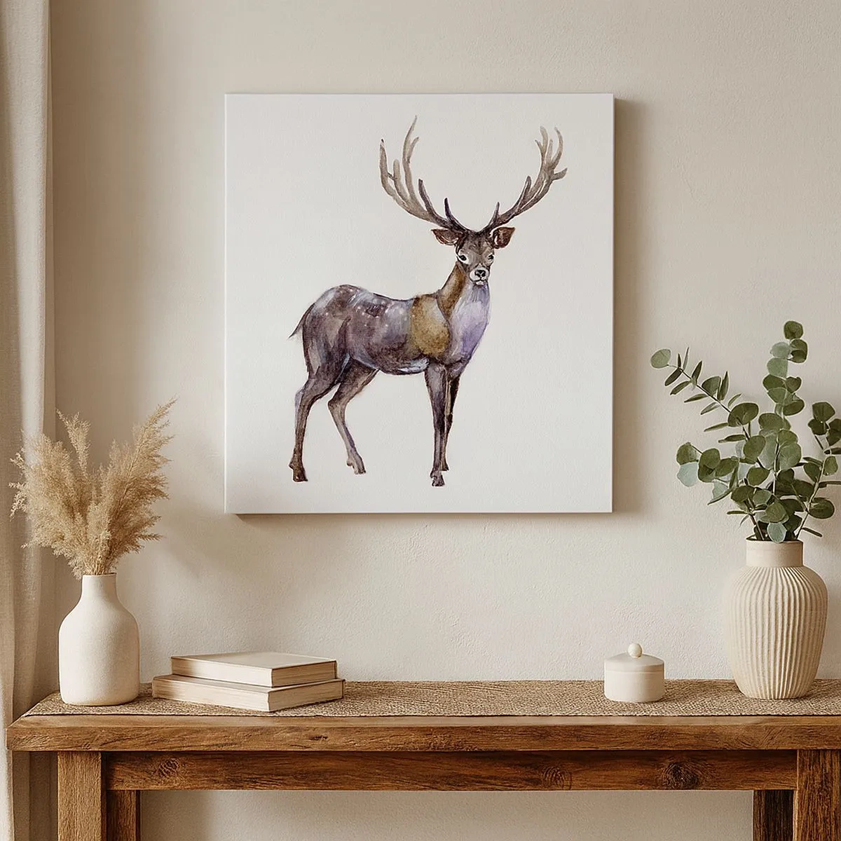 Schilderen op canvas - Koning van het noordelijke bos - 30x30 cm