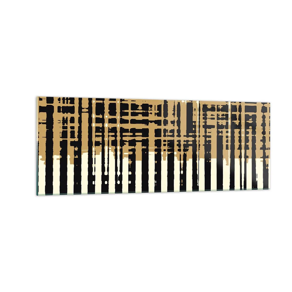 Schilderen op glas - Architecturale abstractie - 140x50 cm