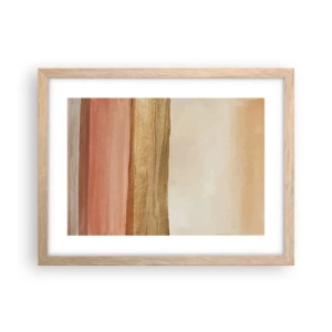 Een poster in een licht eiken lijst - Verticale compositie - 40x30 cm