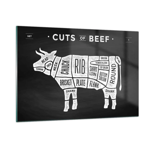 Schilderen op glas - Slagers ABC - 120x80 cm