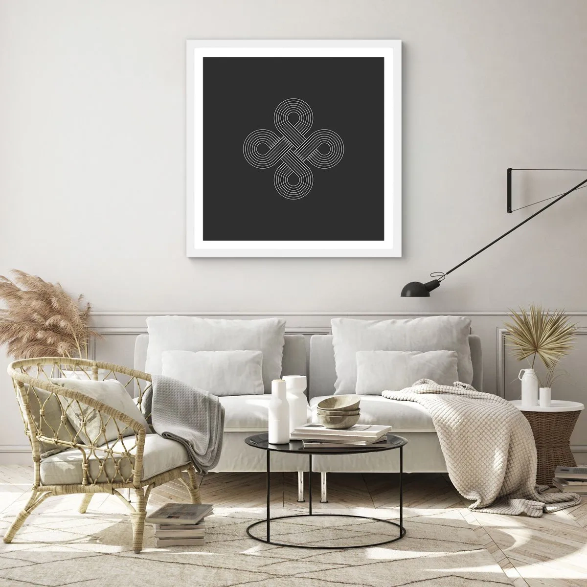 Poster in een witte lijst - In de Keltische geest - 40x40 cm