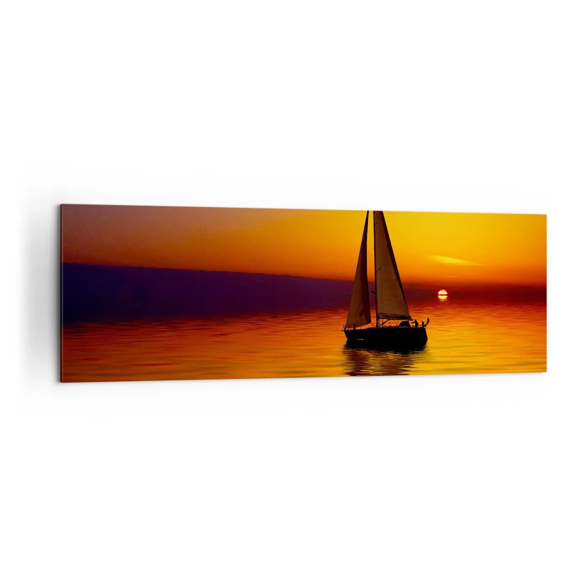 Schilderen op canvas - Hoe stil is het hier in de schemering... - 160x50 cm