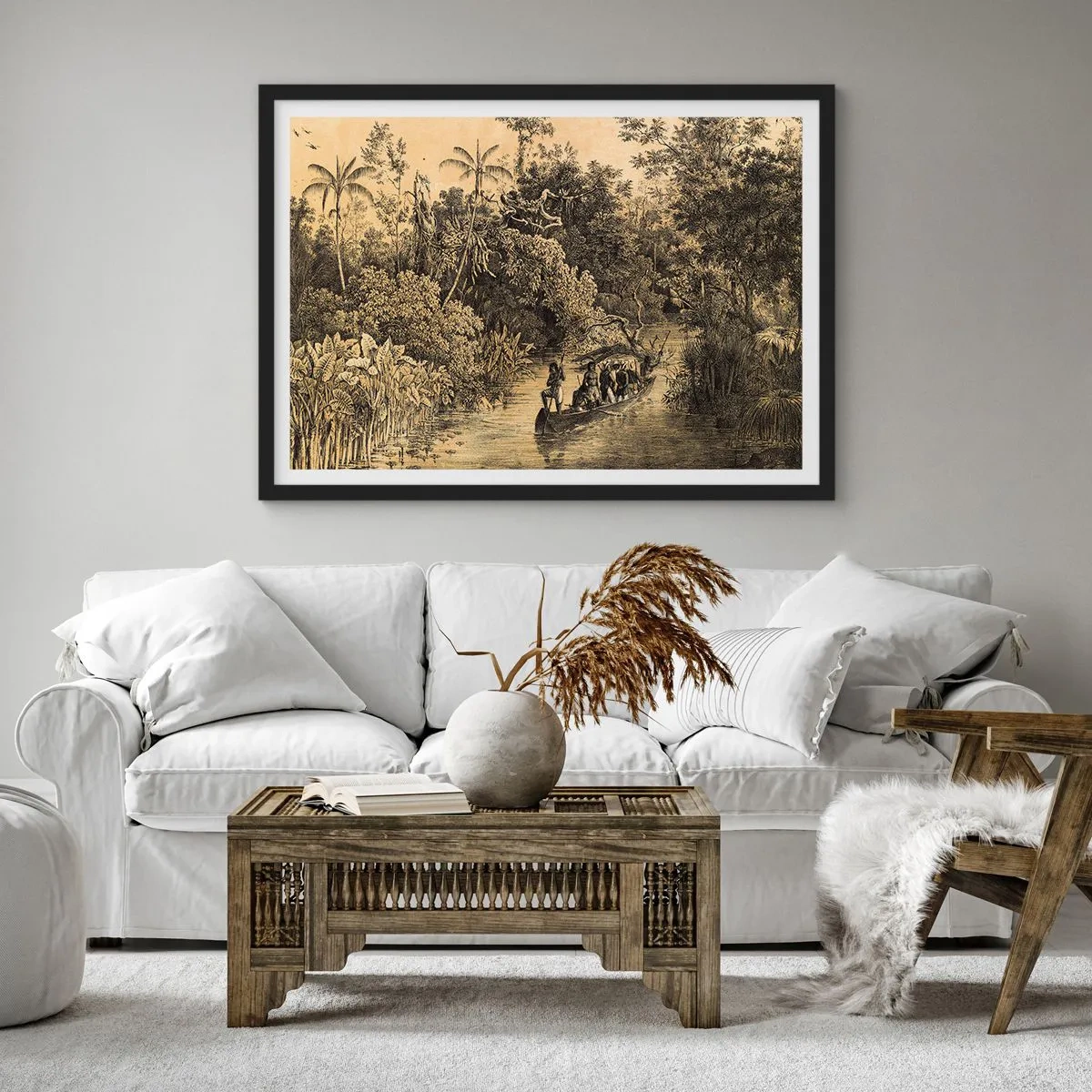 Poster in een zwarte lijst - Expeditie naar de bron - 50x40 cm