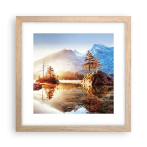Een poster in een licht eiken lijst - De natuur in een nieuw licht - 30x30 cm