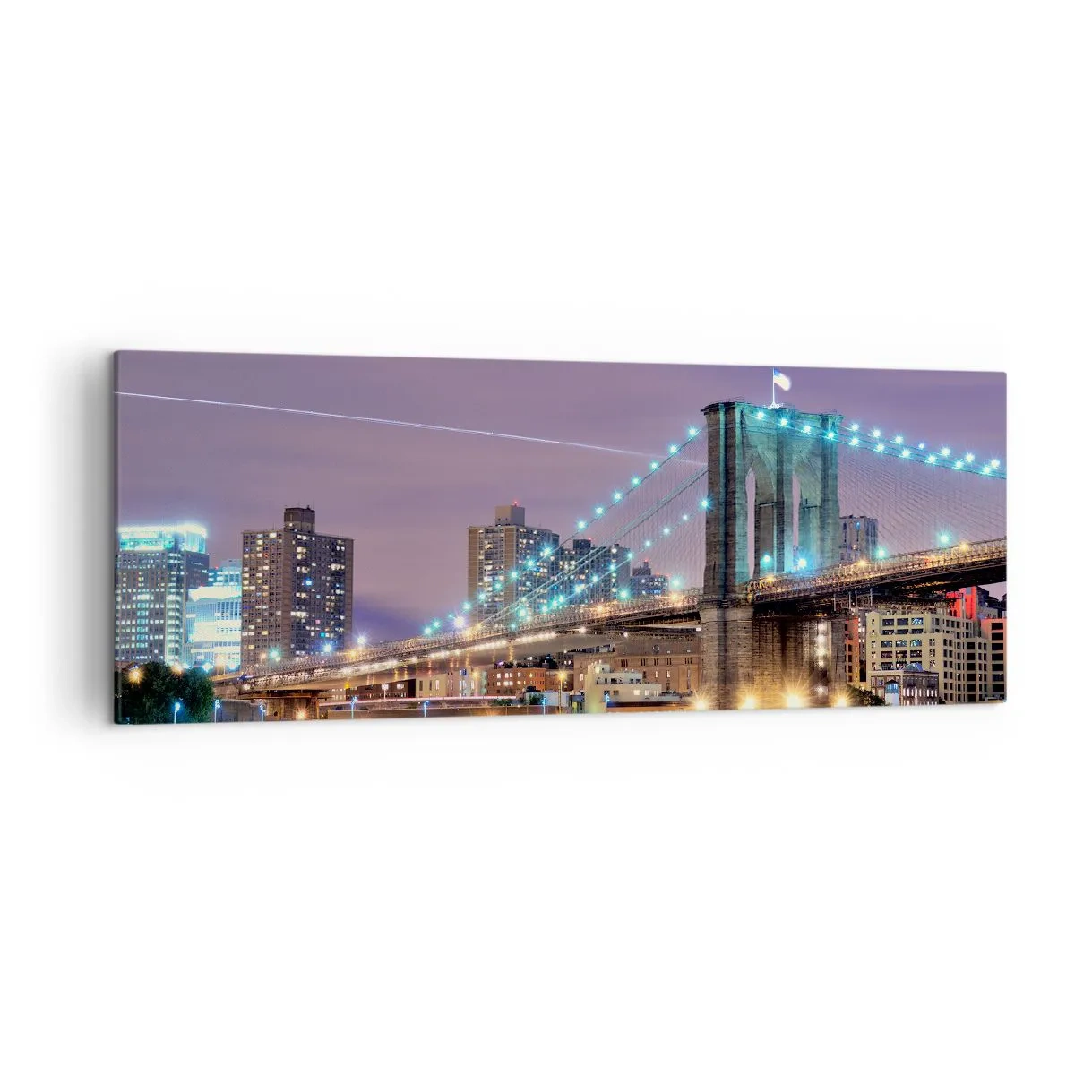 Schilderen op canvas - Al vele jaren de Brooklyn Bridge - 140x50 cm