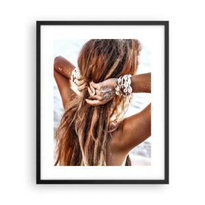 Poster in een zwarte lijst - Een zusje van water en zon - 40x50 cm