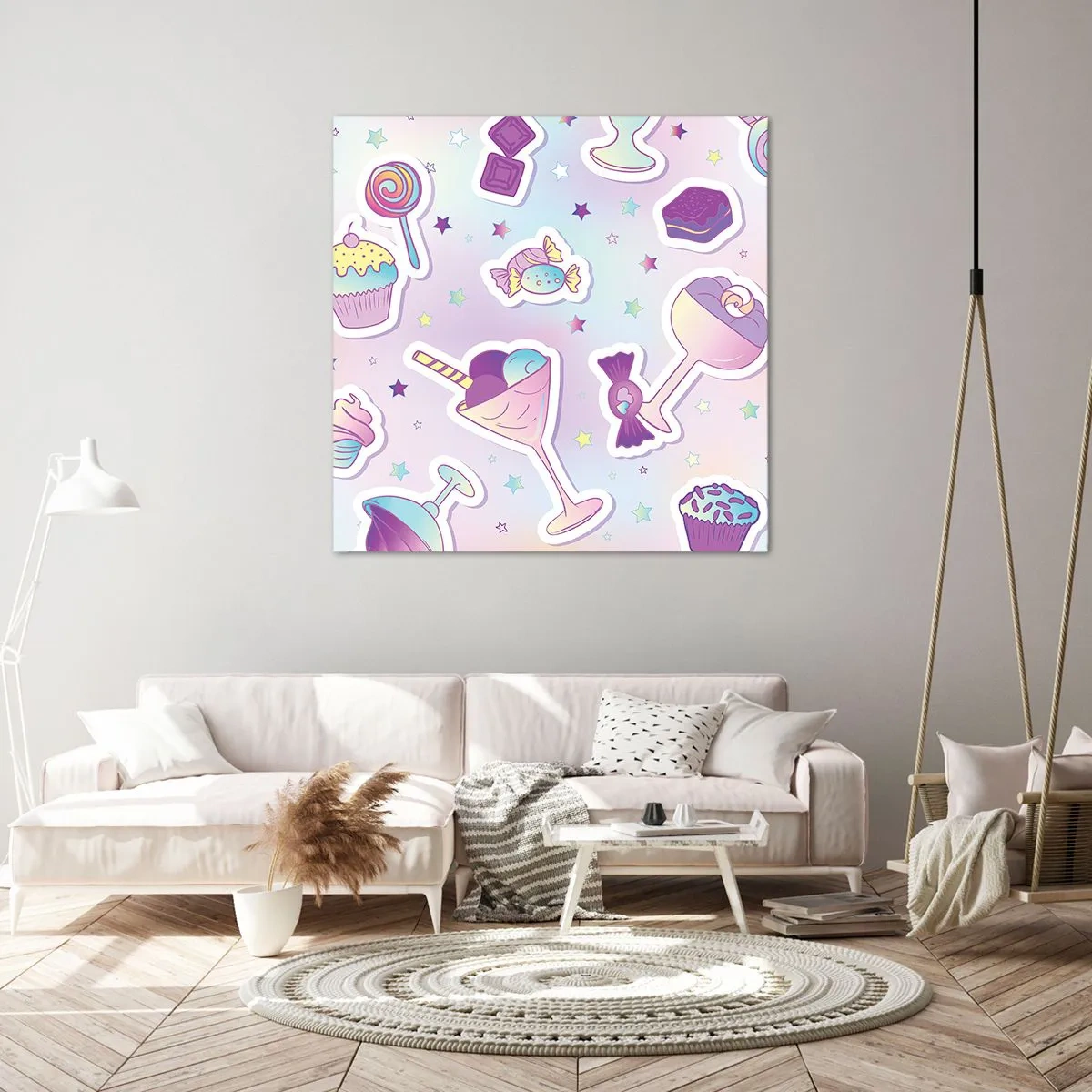 Schilderen op canvas - Dat het elke dag een verjaardag zou zijn - 70x70 cm