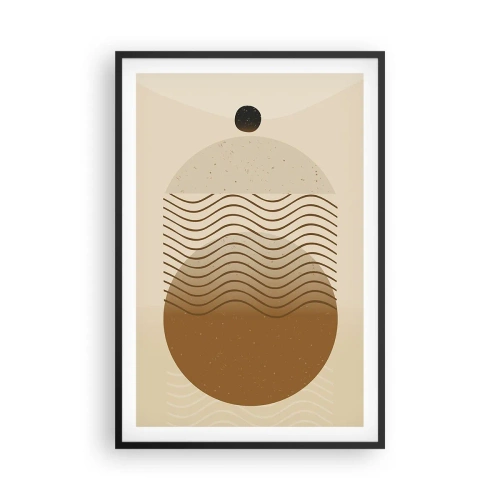 Poster in een zwarte lijst - Over de oorsprong van geometrische figuren - 61x91 cm